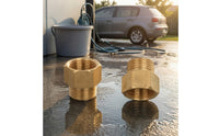 Pressure Washer Hose Adapter Hexagonal Pressure Washer Adapter Fitting Machined Long-Lasting for Professionals, Car Wash, Garage