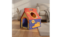 Colorful Design Felt Cat House Spacious Interior Portable Cat Shelter Easy Assembly DIY Felt Pet Cave Multi-Hole for Kittens