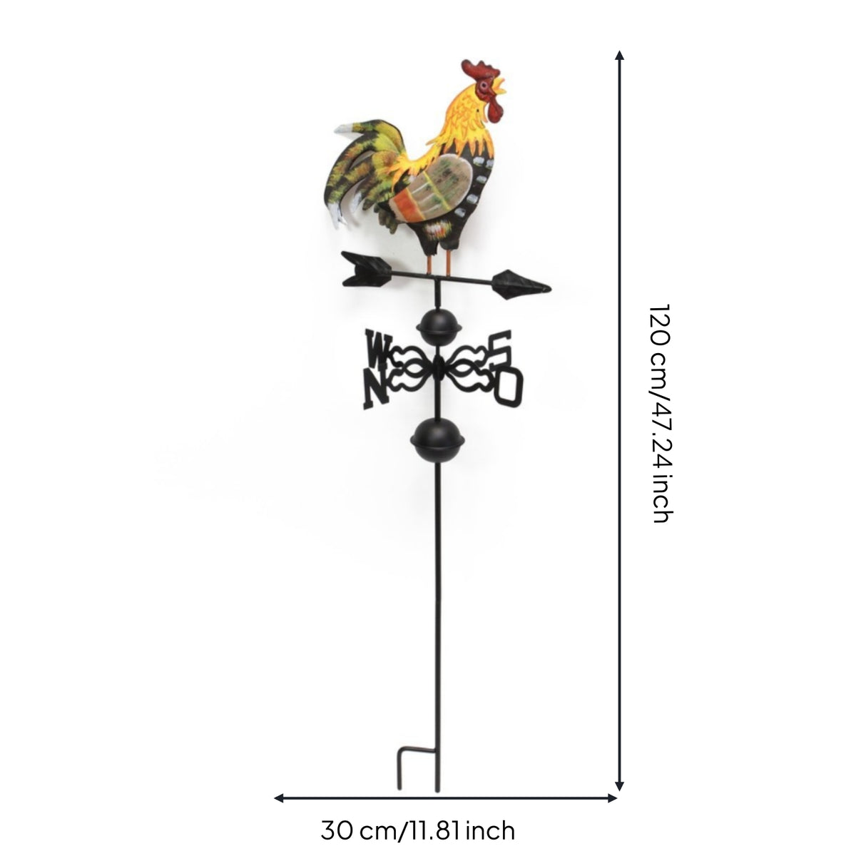 Metal Weathercock Weather Vane Distressed Weathercock Weather Vane Antique Style Outdoor Decor