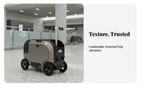 High Load Capacity Rideable Electric Suitcase Airport Security-Approved Smart Lock Rideable Luggage USB Charging Port Travel Gear Removable Battery for Frequent Flyers, Business Professionals, Tech Enthusiasts, Airport, Train Station, Convention Center