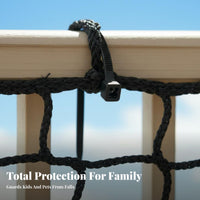 Balcony Guard Net Versatile Balcony Protection Mesh for Pets, Young Children, Playground, Stairs, Deck
