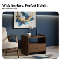 Light Luxury design 2-Tier Transparent Stand Space-Saving Nightstand Minimalist Design Household Furniture Easy to Clean for Apartment Dwellers, Homeowners, Students, Bedroom, Small Spaces, Living Room, Office