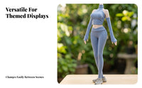 Doll Stretching Outfit Toy Clothing Form-Fitting Textured Doll Pants Set