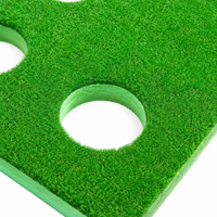 Putting Mat, 12 Hole Putting Green Mat 45cm x 335cm, Heavy Rubber Base Indoor & Outdoor Foldable Sporting Practice