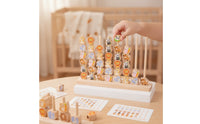 Wooden Bead Sequencing Toy Educational Bead Game with Pattern Cards Animal Matching Game Educational Wooden Stacking Toy STEM