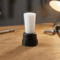 Dense Bristles Coffee Machine Brush Head Removable Replacement Brush Head Ribbed Collar Maintenance Tool Plastic Base