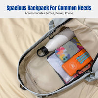 Minimalist Urban Backpack, Lightweight Nylon School Bag, Korean Style, Water-Resistant, Large Capacity, Unisex, for Students
