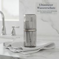 Portable Travel Toothbrush Holder and Mouthwash Cup Set