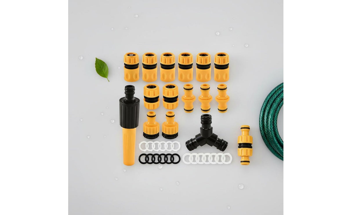 Garden Hose Connector Set Easy to Use Quick Connect Hose Fittings Gardening Tool Long-Lasting ABS Plastic for Patio Cleaning