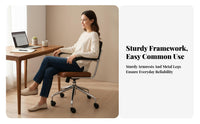 Vintage design Cane posterior rotating Chair Height Adjustable Office Furniture Wheeled Base Computer Seat Ergonomic Design for Home Workers, Students, Executives, Study Room, Bedroom