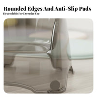 Thickened Design Cartoon Backrest Stool Anti-Slip Feet low-height child's Chair Easy to Clean kids' Furniture Rounded perimeters for young children, Preschoolers, Parents, Bathroom, Daycare, Preschool, Playroom
