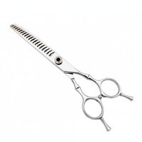 Curved Thinning Shears Ergonomic Handle Curved Dog Grooming Scissors Ice Tempered Chunker Grooming Shears for Professionals