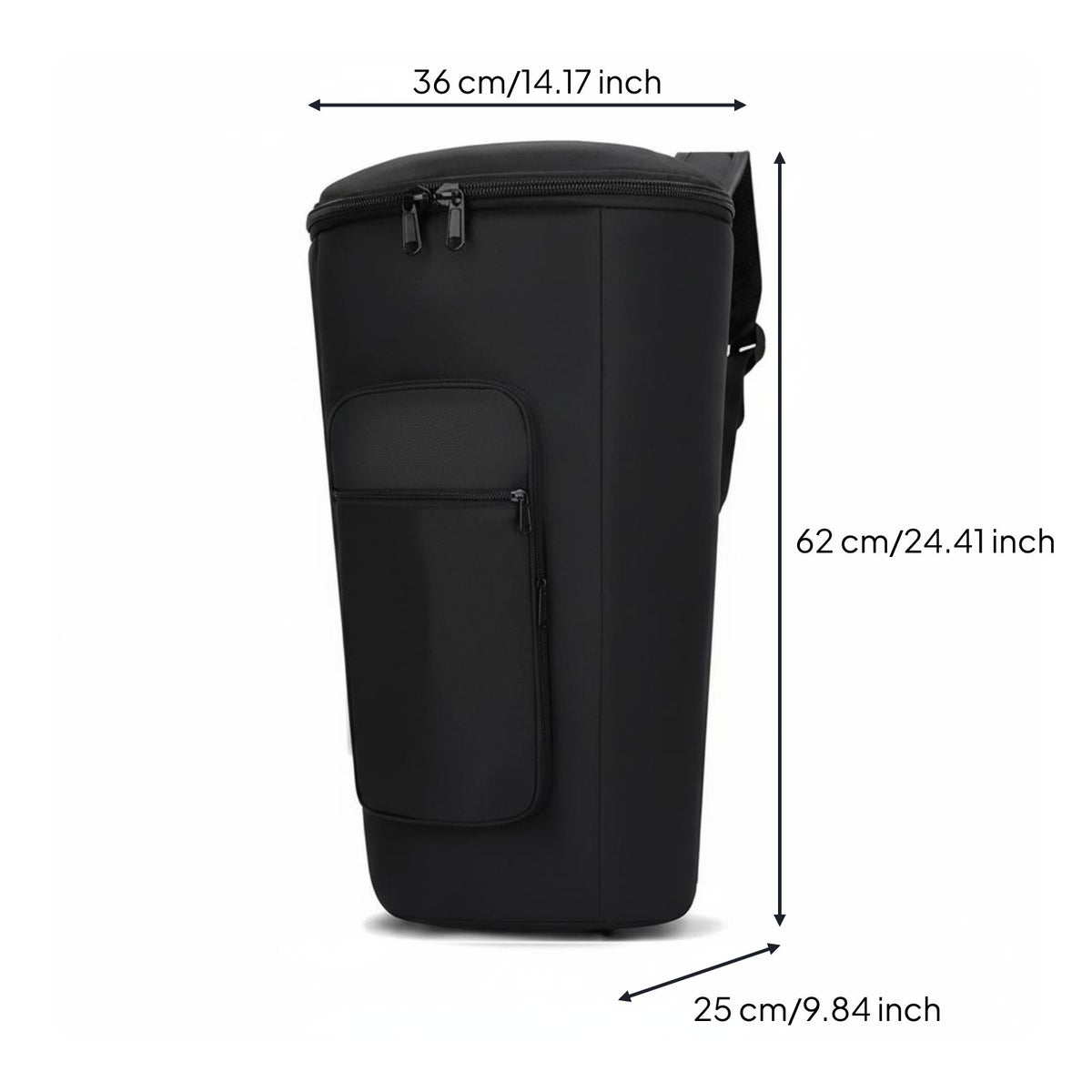 Waterproof Djembe Bag Water-Resistant African Drum Backpack Adjustable Shoulder Straps for Travel, Performances, Gigs