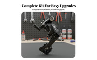 2x 8-Gear Groupset Long-Lasting Flat Bar Gear Lever and Derailleur Set Derailleur and Gear Lever Set Wear-Resistant Bike Gear