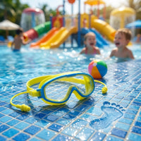 Adjustable Swim Goggles with Earplugs Silicone Swimming Goggles with Earplugs Panoramic Swim Glasses Comfortable for Beach