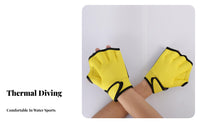 2 Pieces Keeps Hands Warm Webbed Swimming Gloves Non-Slip Neoprene Diving Gloves Skin-Friendly for Swimmers, Athletes, Snorkeling, Pool