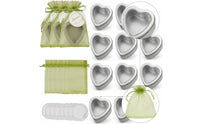 25 Pieces Heart-Shaped Tin with Clear Window Lid Compact Heart-Shaped Container with Lid Lightweight for Wedding
