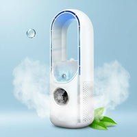 Bladeless Spray Fan Perforated Air Outlets Desktop Humidifying Ventilation zoneSaving Home Design Appliance