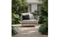 Easy to Clean Rattan Lounge Sofa All-Weather Woven Sofa Set Resistant Outdoor Furniture for Sunroom