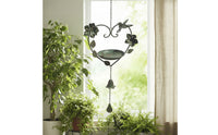 Heart Bird Feeder Decorative Hanging Bird Feeder Antique Green Rustic for Gardeners, Garden, Yard