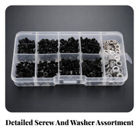Screw Organizer Box 180-Piece RC Car Screw Kit Hardware Storage Box Assorted for Hobby Workbench