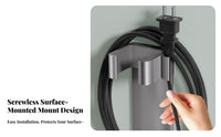 Drillwithout Installation Hair Tool Holder Multi-Purpose Appliance Holder Space Saving Wall Organizer Waterproof for Renters, Homeowners, Vanity Area, Washroom, Dorm Room, Bedroom