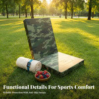 Folding Gymnastics Mat Foldable Portable Sit-up Mat Non-Slip Sit up Support Pad for Students, Beginners, Workout, Stretching, Pilates