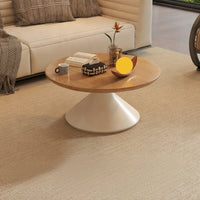Pedestal Coffee Table Contemporary Circular Coffee Table Sturdy Furniture for Living Room, Sofa Side, Reading Corner