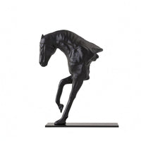 Stylized Abstract Horse Sculpture Compact Resin Horse Sculpture Slim for Office
