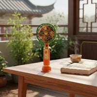 3-Speed Adjustable Retro Handheld Fan Lightweight Chinese Design Portable Fan Pocket Size for Travel, Office, Outdoor