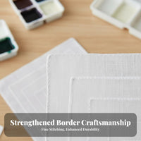 DIY Cloth-Coloring Cloth Hemmed Edges White Handkerchief Pre-Cut Blank Cloth-Coloring Bandanas for Crafters, Teachers