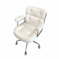Reclining Function Upholstered Swivel Chair Adjustable Height Upholstered Rolling Armchair Comfortable Cushioning Seating Furniture Ergonomic Design for Home Users, Office Workers, Students, Study Room, Bedroom