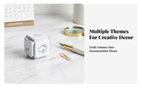 Cute Notebook Stamp DIY Fun 6-Sided Cube Stamp Stationery Supply Great Gift for Students, Planner Decoration, Scrapbooking