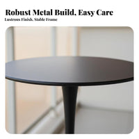 Minimalist Design Round Pedestal Cafe Set Modern Design Pub Table Backrest Support Home Furniture Versatile Use for Homeowners, Bar Owners, Adults, Balcony, Restaurant, Dining Room, Kitchen