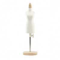 Teaching Dress Metal Support Rod Fashion Display Wooden Base Crafting Supply for Tailors