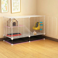Hamster Cage and Multi-Level Chinchilla Cage, Indoor Gerbil Cage with Front Access Door, Rodent Cage Featuring a Bottom Board for Easy Cleaning