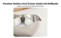 3 Pieces Smooth Surface Stainless Steel Bowl 10 Cm Scalloped Bowl Small Household Dishware Lightweight