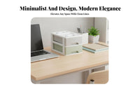 Space-Saving Stackable Drawer unit adaptable Desktop Organizer level-top Surface Storage Drawers for Makeup Users, Office Workers, Dormitory, Dorm Room, Vanity Table, Classroom