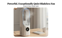 Bladeless Cooling Fan Quiet Personal Air Chiller Low Noise Personal Individual Cooling Chiller for Office Workers, Adults, Desktop, Bedroom