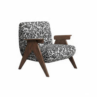 Wabi-Sabi Inspired V-Leg Armchair Designer Design Accent Chair Retro Aesthetic Lounge Seat Textured Textile for Design Enthusiasts, Interior Designers, Living Room, Bedroom, Reading Nook, Office