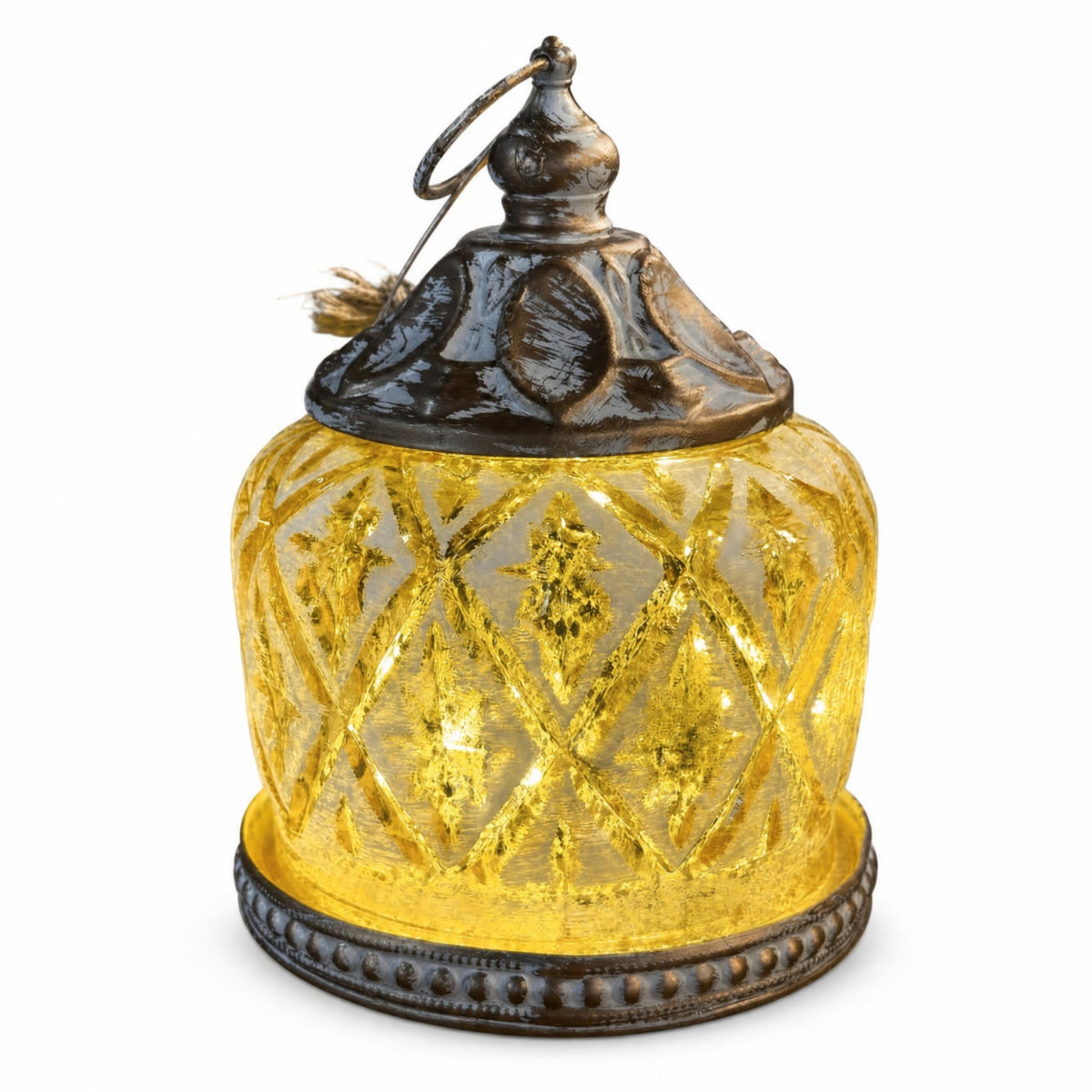 Indoor Outdoor Vintage Metal Lantern Rustic Finish Hanging Lantern for Garden