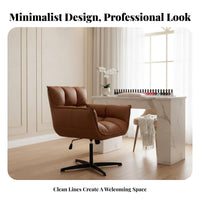 Scalloped Back Vanity Chair Vintage Inspired Upholstered Armchair Curved Backrest Indoor Furniture for Salon Clients, Homeowners, Living Room, Bedroom
