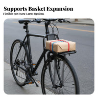 Cycle Front Rack Aluminum Alloy Construction Front Bike Luggage Rack Cycle Luggage Carrier Quick Installation for Commuting