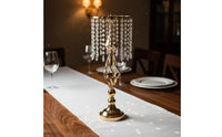 3 Pieces European Design Wedding Aisle Stand Luxury Finish Crystal Hanging Stand Floor Standing Event Decor Modern Design for Hotel, Restaurant, Runway