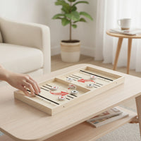 Ejecting Chess Game Two-Player Sling Puck Game Hand-Operated Fast-Paced for Families, Party Nights