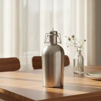 Stainless Steel Beer Growler Metal Beer Bottles with Swing Top Long-Lasting Bottle with Swing-Top Lid Leak-Proof for Camping