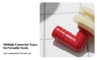Water Tank Outlet Connector Leak-Resistant Seal Water Tank Connector Easy Installation Bulkhead Fitting for Aquarists, Gardeners, Hydroponics
