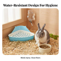 Small Pet Toilet Mess-Containment Small Pet Potty Tray Anti-Tip Guinea Pig Potty Tray for Bunnies