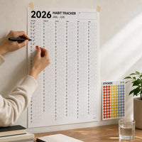 2026 Self-Discipline Habit Tracker Wall Calendar for Students