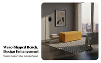 Playful Appearance bread slice piece Bench Creative Design Padded End-of-Bed Seat Multifunctional Long Stool Multi-Purpose for Homeowners, Home Decorators, Entryway, Cloakroom, Hallway, Living Room